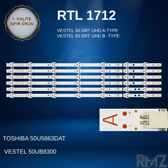 RTL1712T , VESTEL 50 DRT UHD A-TYPE, VESTEL 50 DRT UHD B -TYPE, 17DLB50NER1-A, 17DLB50NER1-B  JL.D50071330-078HS-M_V01, JL.D50071330-078AS-M_V01