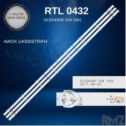 RTL0432T, DLED43HD 3X8 1002 