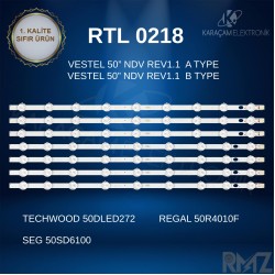 RTL0218T , VESTEL 50” NDV REV1.1  A TYPE  ,  VESTEL 50” NDV REV1.1  B TYPE  